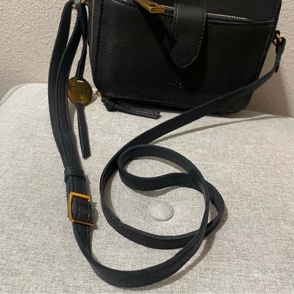 Margot Elena Genuine Leather Black Crossbody Bag - Picture 8 of 9